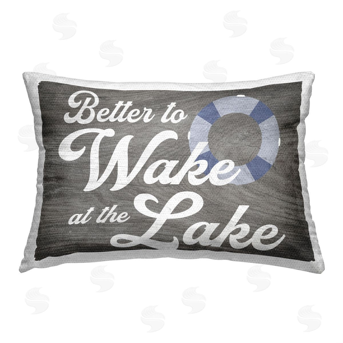 Rustic Wake at Lake Outdoor Printed Pillow, Home Decor by Stupell Studio