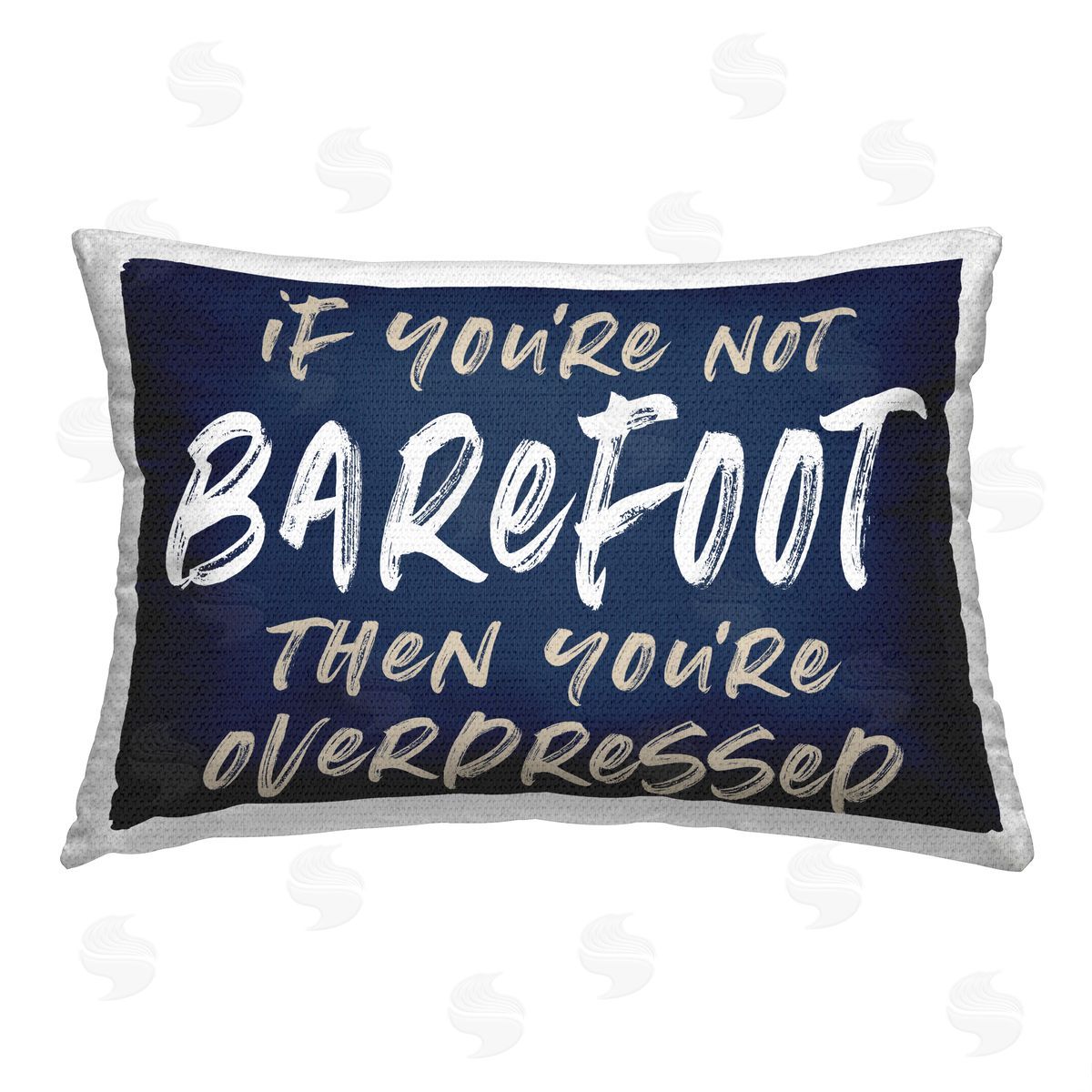 Nautical Barefoot Phrase Outdoor Printed Pillow, Home Decor by Lettered and Lined