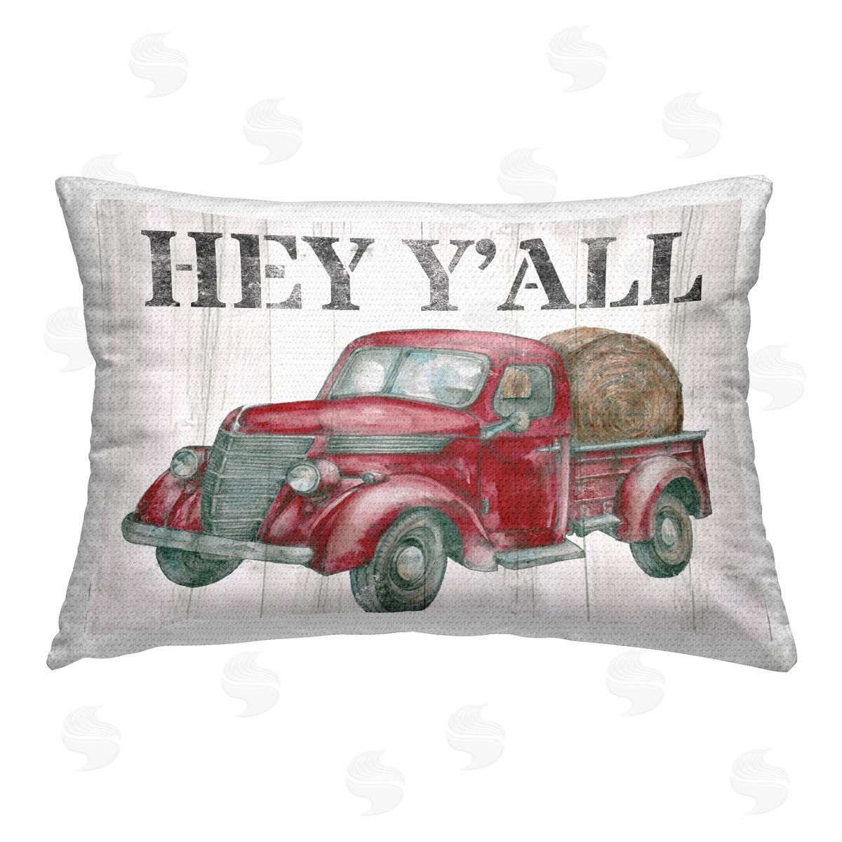Studio 731 rep. Levison Designs Hey Y'all Rustic Truck Outdoor Quick-Dry Polyester Printed Throw Pillow