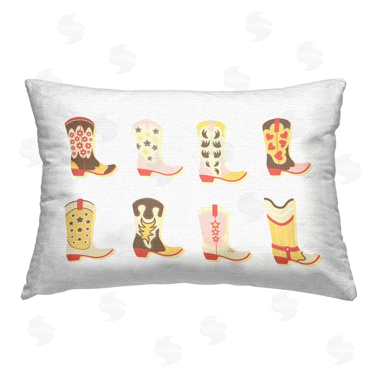 Martina Pavlova Cowgirl Boot Designs Outdoor Quick-Dry Polyester Printed Throw Pillow