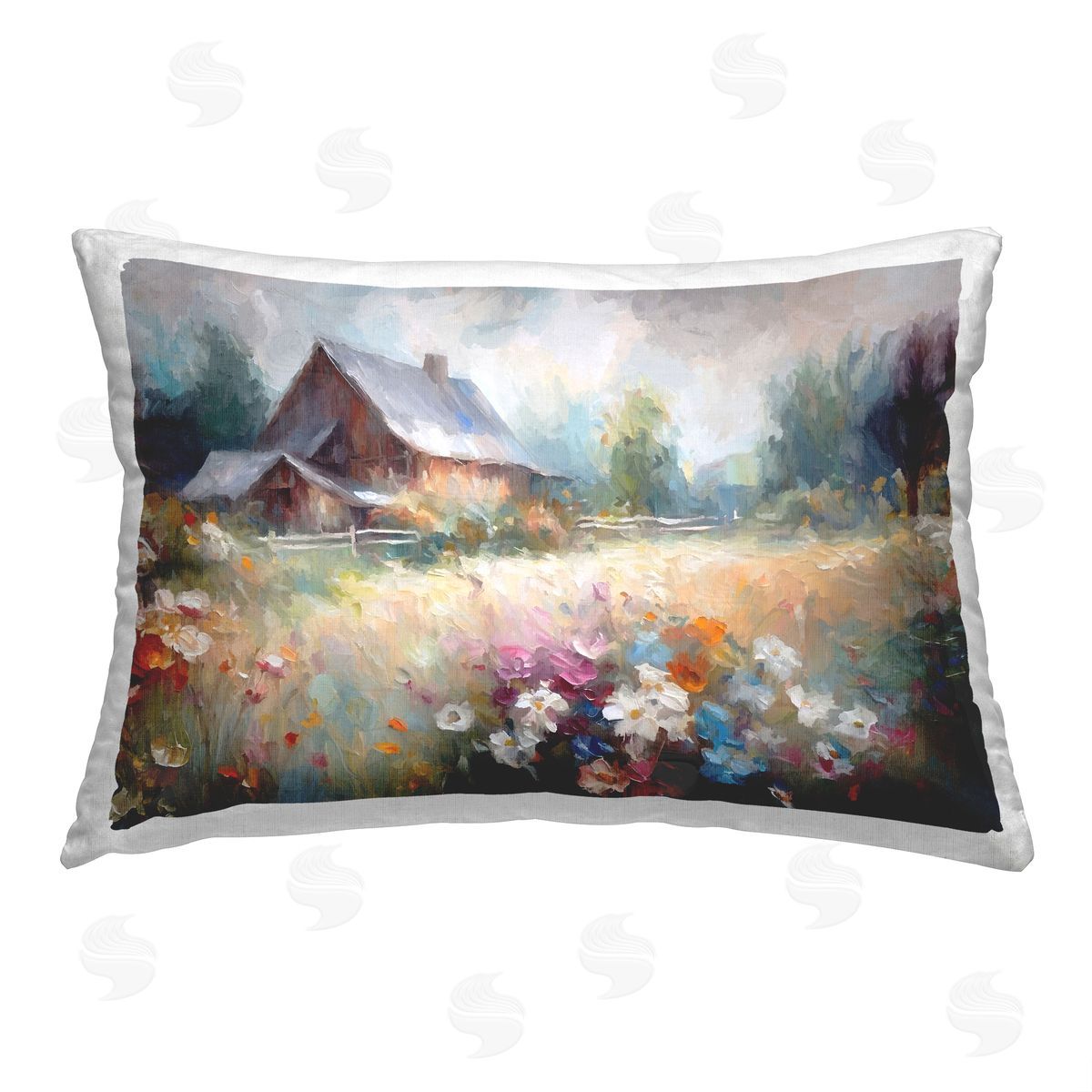 Ramona Murdock Modern Meadow Flowers Printed Plush Polyester Throw Pillow