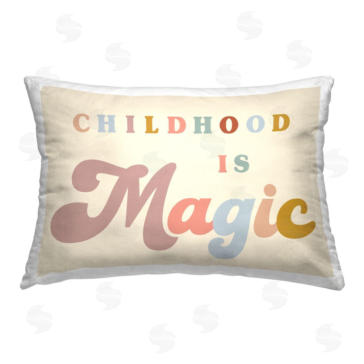 Stupell Studio Magic Childhood Phrase Printed Plush Polyester Throw Pillow