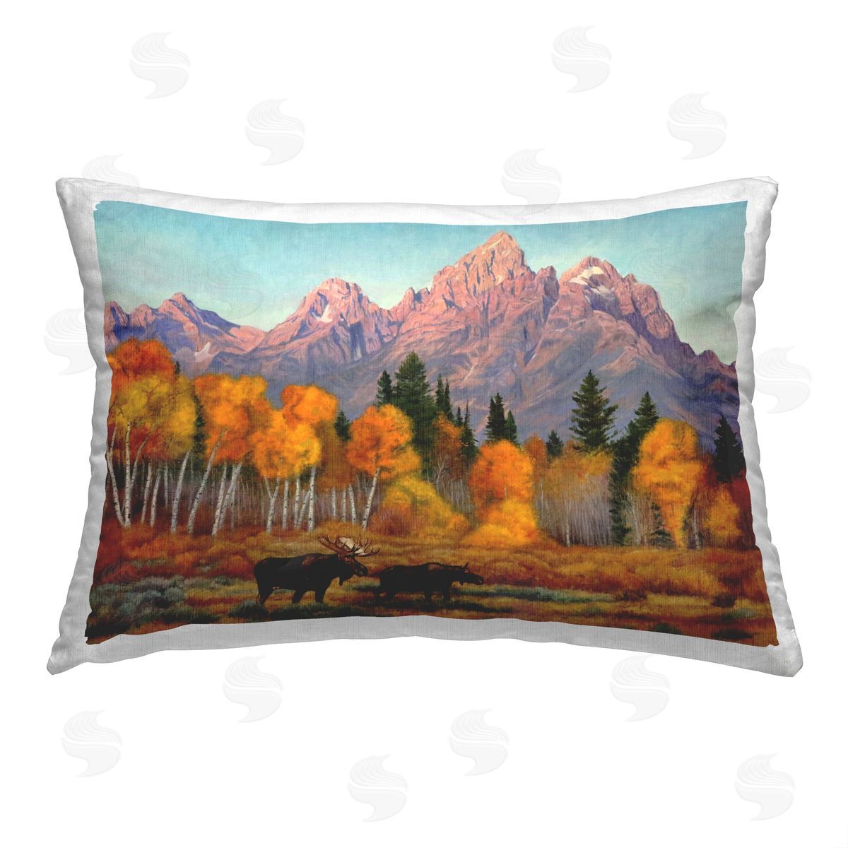 Cliff Rossberg Wildlife & Autumn Foliage Printed Plush Polyester Throw Pillow