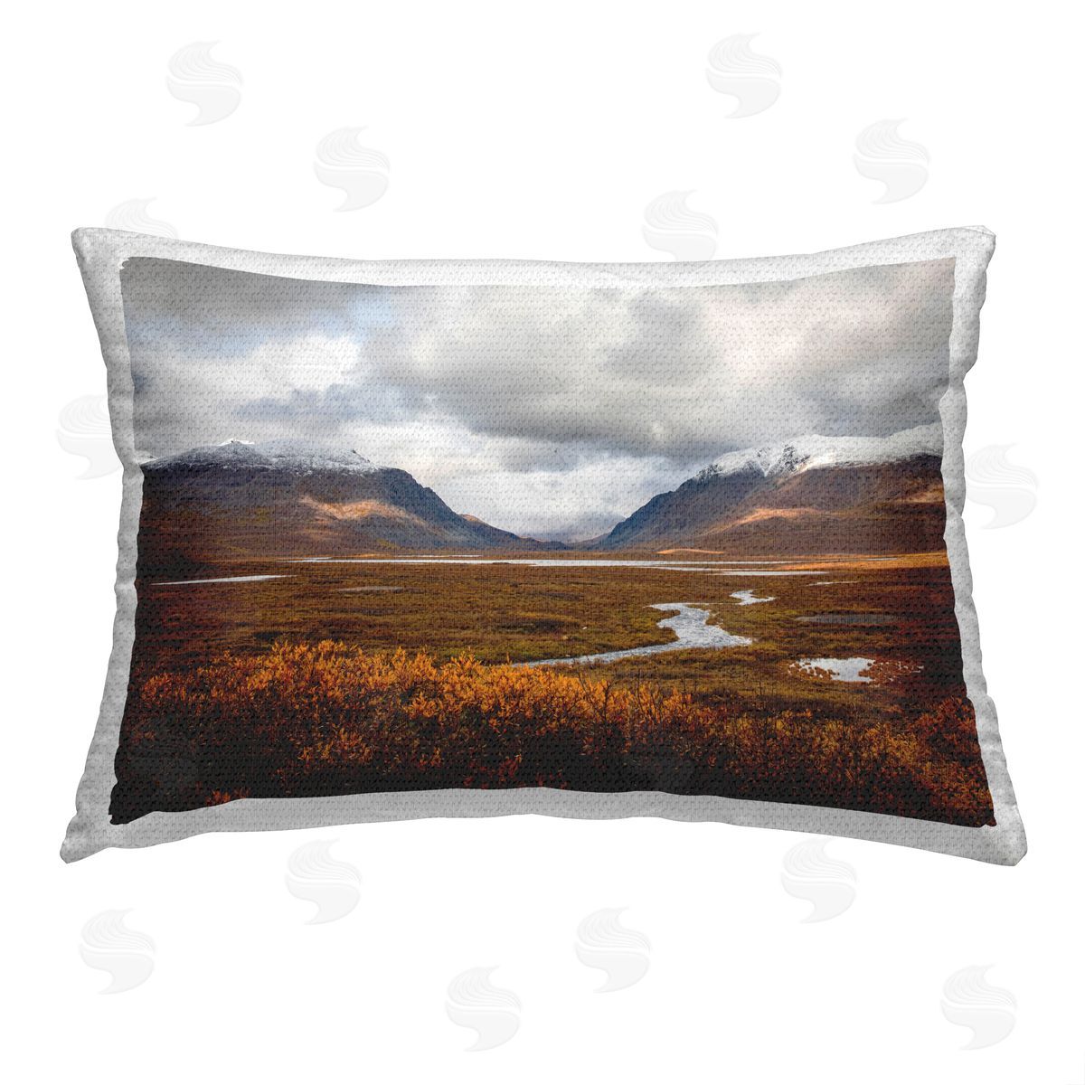 Daniel Sproul River & Mountain Peaks Outdoor Quick-Dry Polyester Printed Throw Pillow
