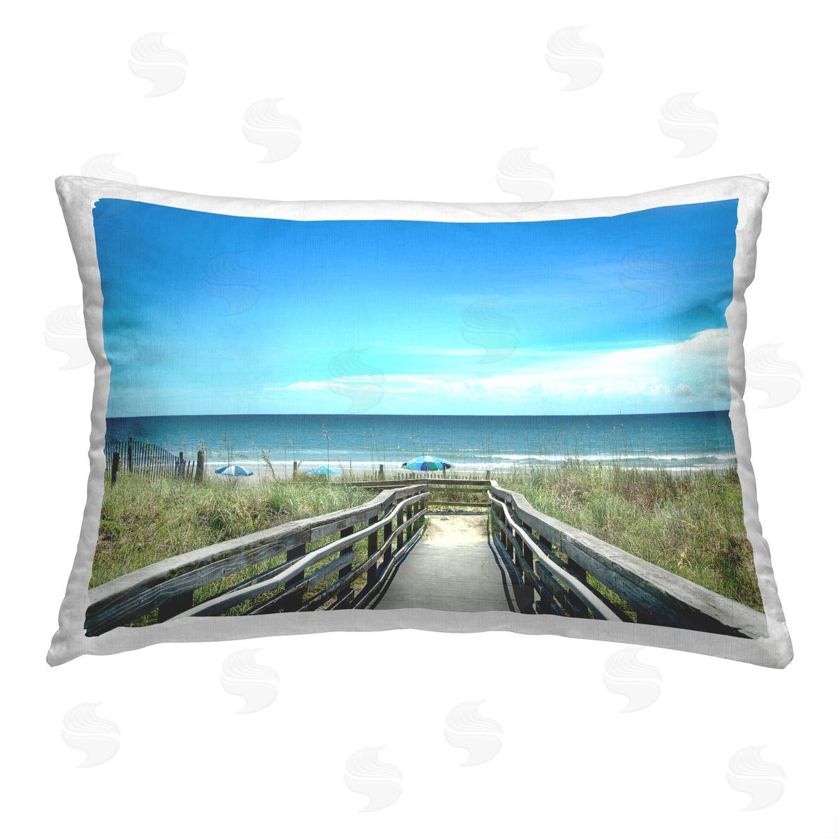 Kelly Donovan Summer Beach Boardwalk Printed Plush Polyester Throw Pillow