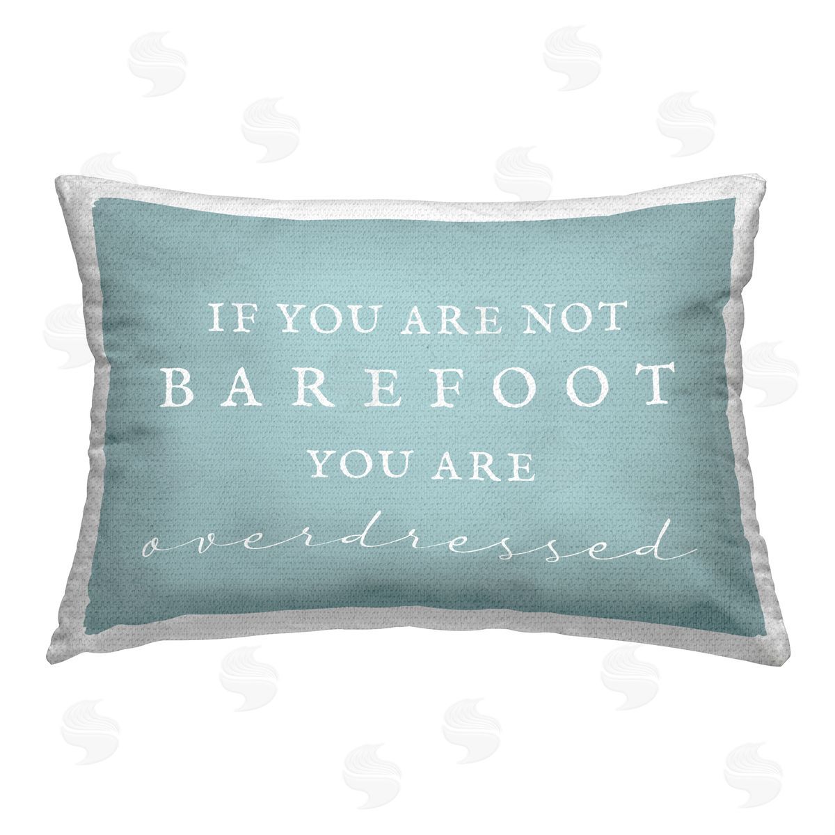 Stupell Studio Beach Barefoot Humor Outdoor Quick-Dry Polyester Printed Throw Pillow
