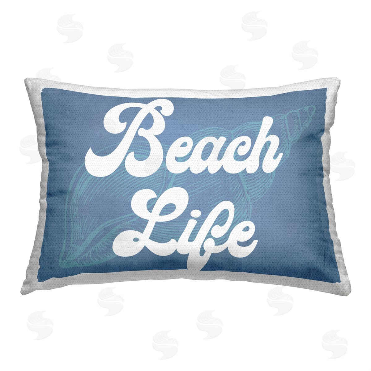 Stupell Studio Vintage Beach Life Conch Outdoor Quick-Dry Polyester Printed Throw Pillow
