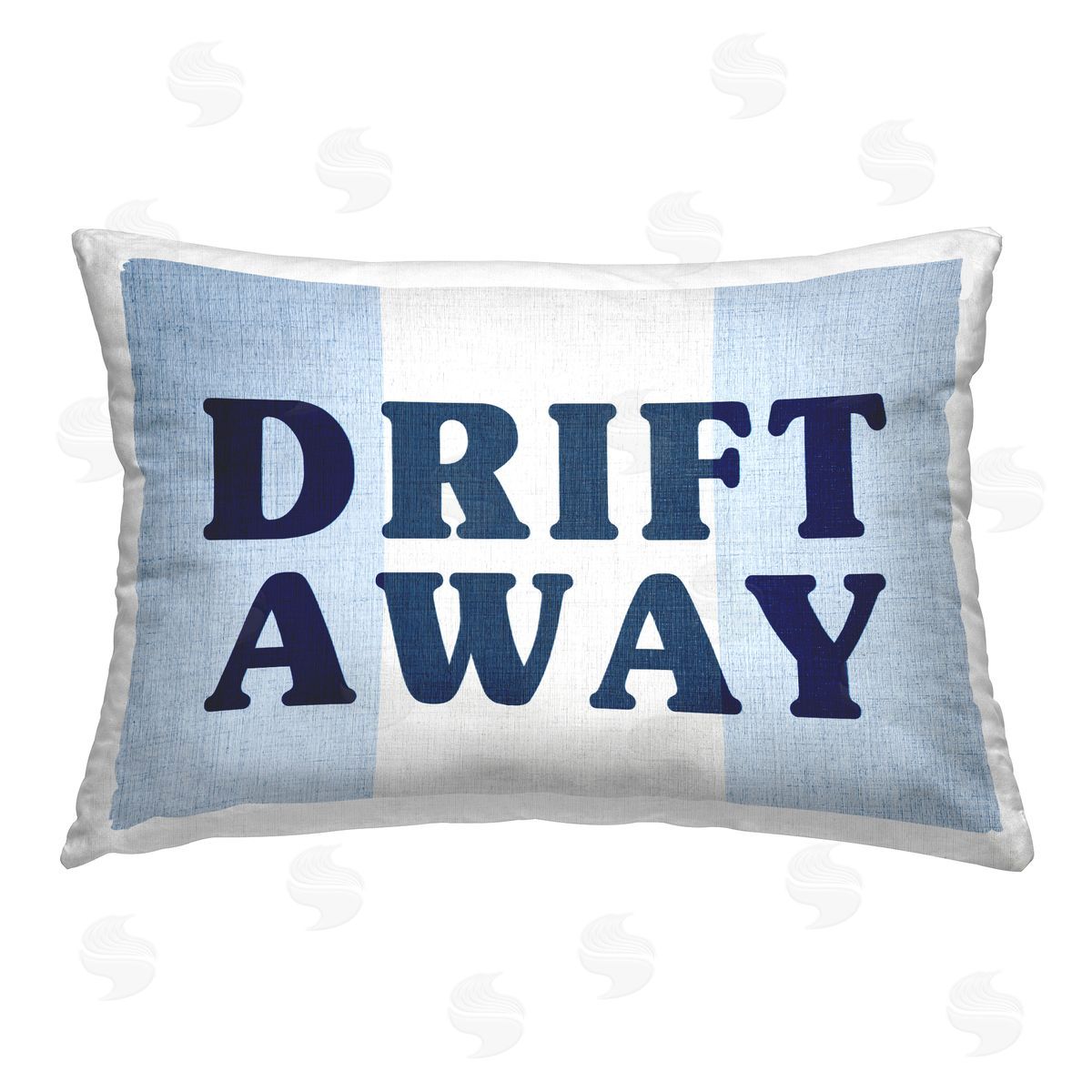 Striped Drift Away Phrase Decorative Printed Pillow, Home Decor by Stupell Studio