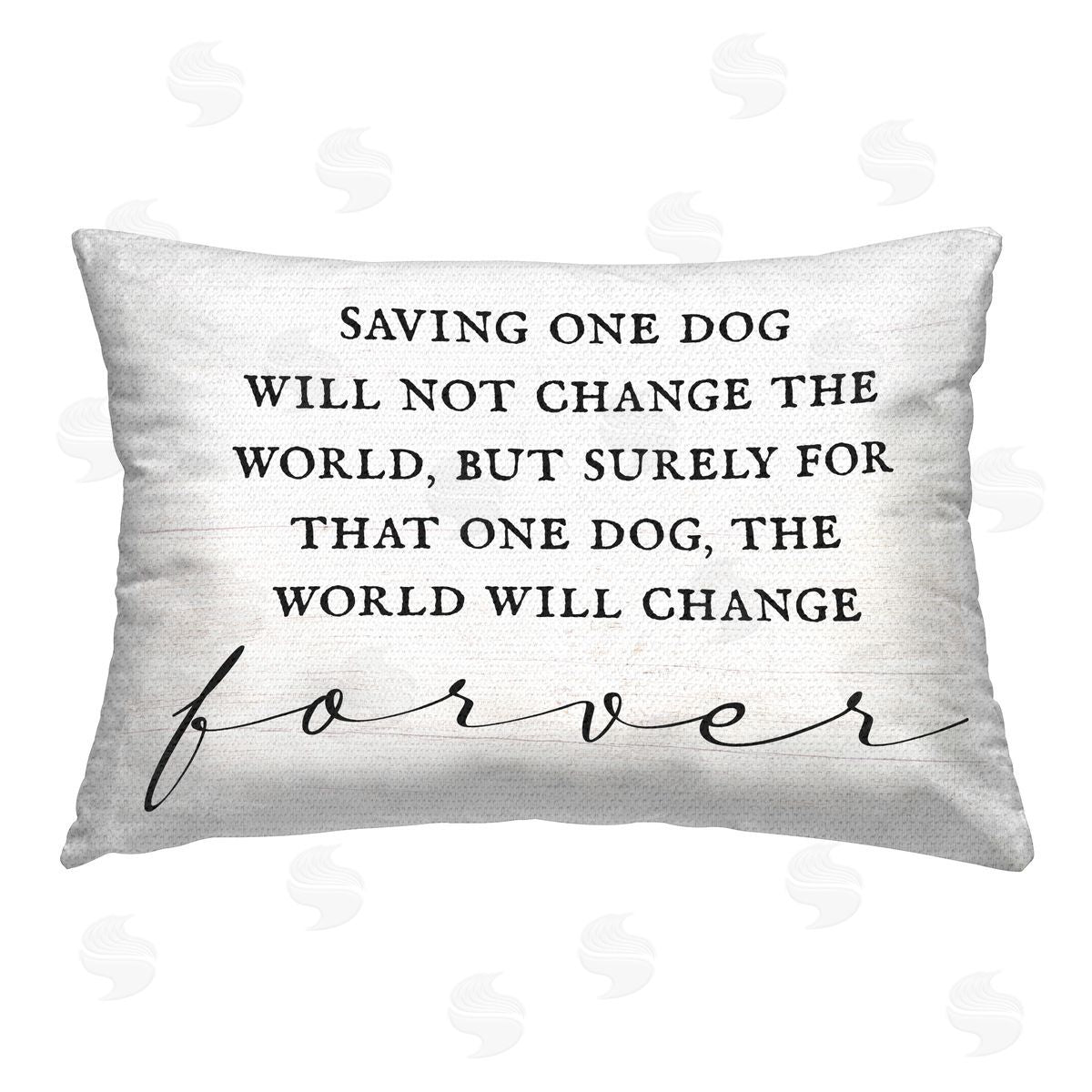 Stupell Studio Inspirational Rescue Dog Phrase Outdoor Quick-Dry Polyester Printed Throw Pillow