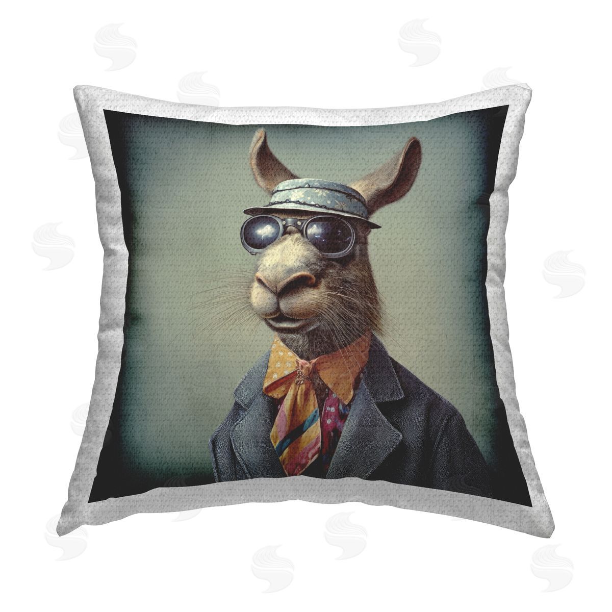 Lazar Studio Vintage Animal in Fashion Outdoor Quick-Dry Polyester Printed Throw Pillow