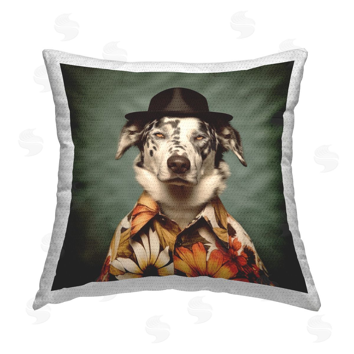Lazar Studio Dalmatian Trendy Portrait Outdoor Quick-Dry Polyester Printed Throw Pillow