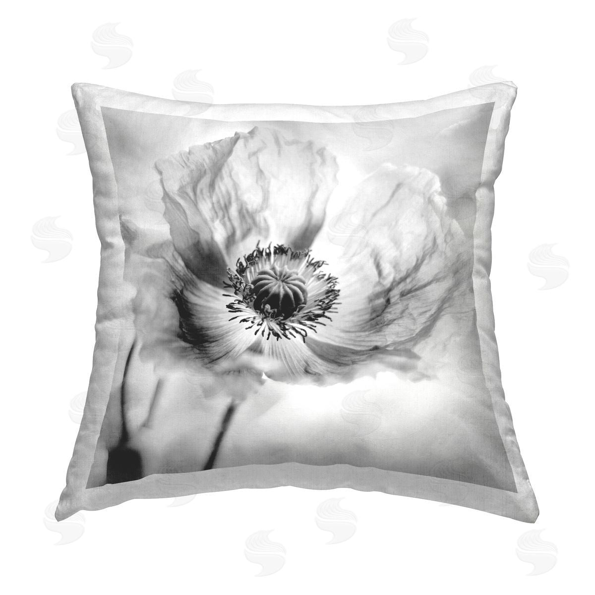 Irene Weisz Poppy Anther View Printed Plush Polyester Throw Pillow