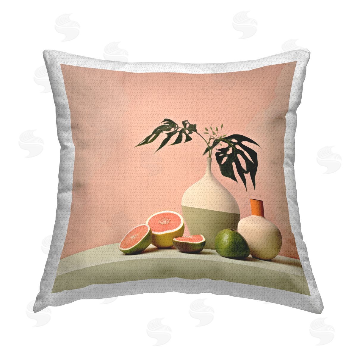 Lazar Studio Modern Tropical Citrus Outdoor Quick-Dry Polyester Printed Throw Pillow