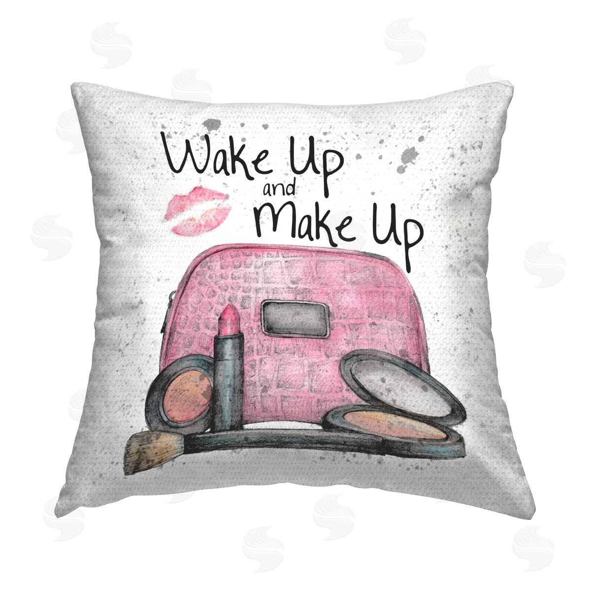 Studio 731 rep. Levison Designs Wake Up & Makeup Glam Outdoor Quick-Dry Polyester Printed Throw Pillow