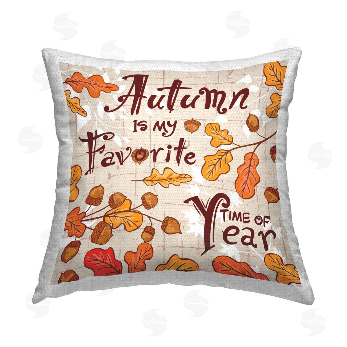 Diane Labombarbe Autumn Phrase & Foliage Outdoor Quick-Dry Polyester Printed Throw Pillow