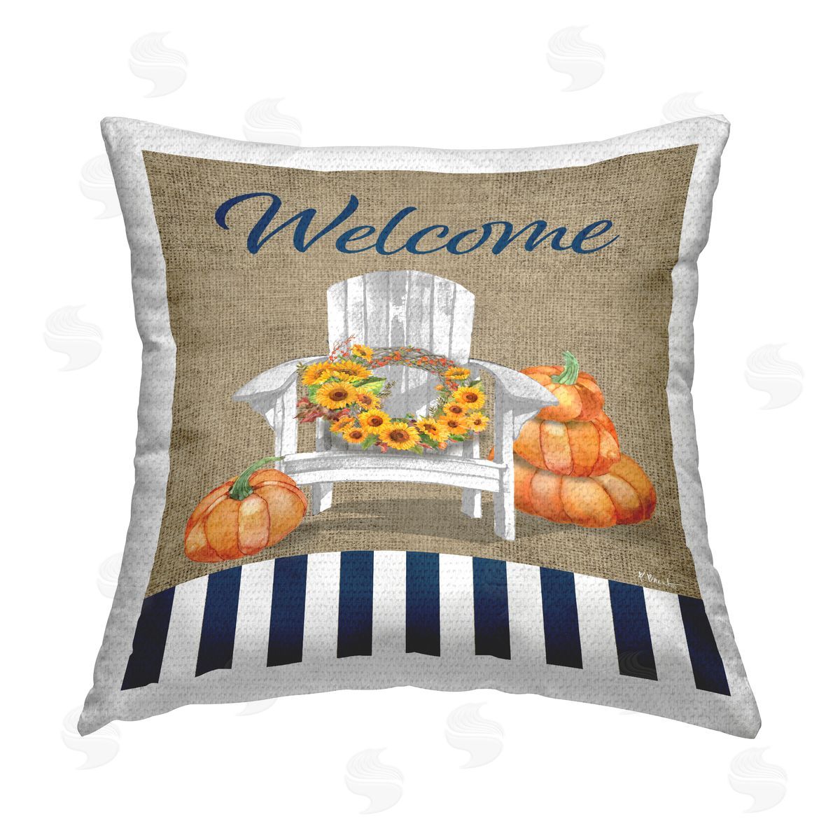 Paul Brent Welcome Autumn Pattern Outdoor Quick-Dry Polyester Printed Throw Pillow
