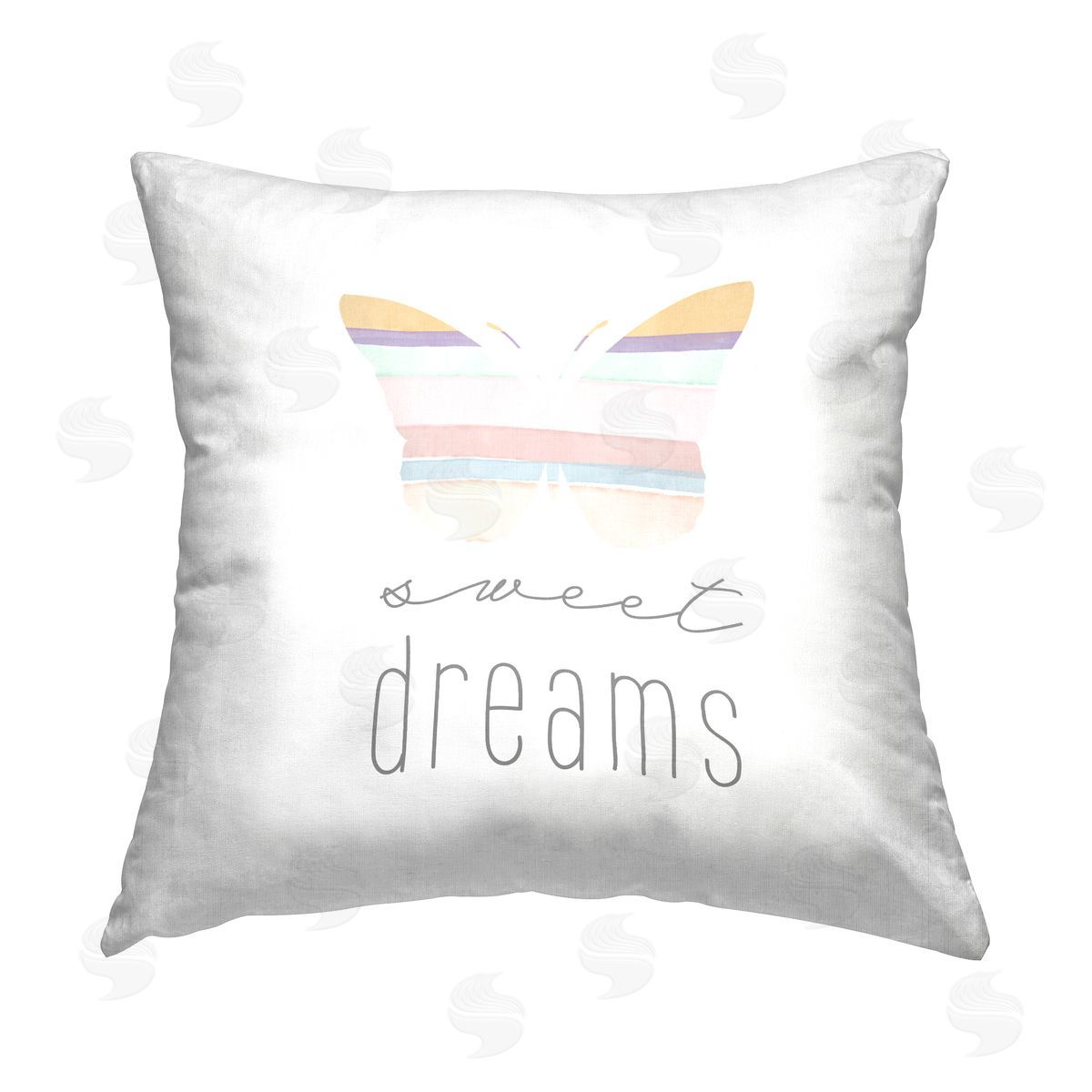Katrina Craven Soft Sweet Dreams Butterfly Printed Plush Polyester Throw Pillow