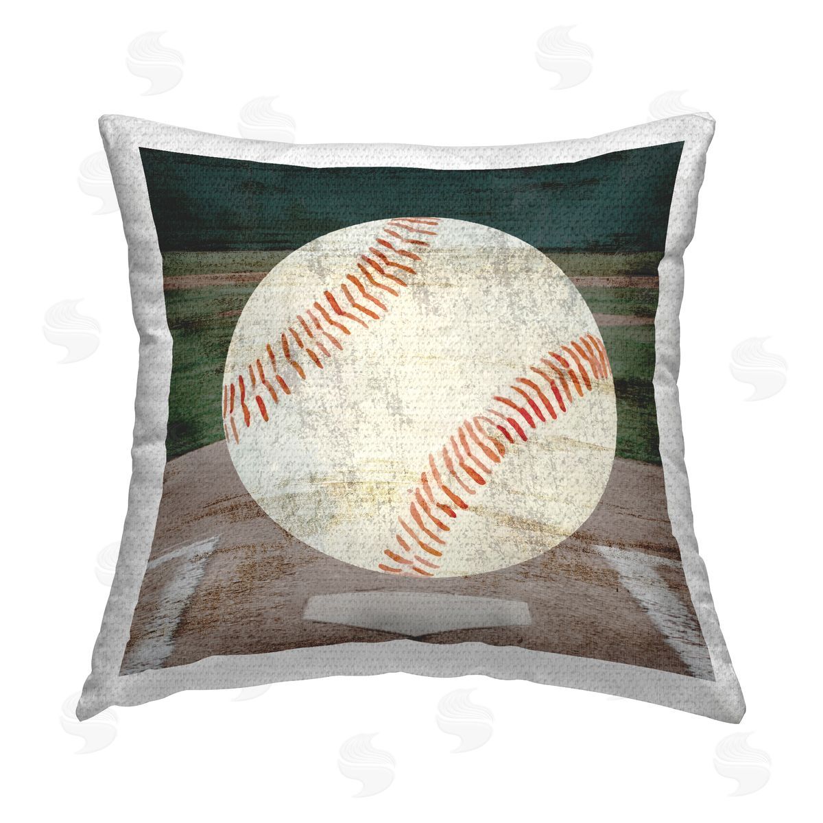 Kim Allen Baseball On Base Outdoor Quick-Dry Polyester Printed Throw Pillow