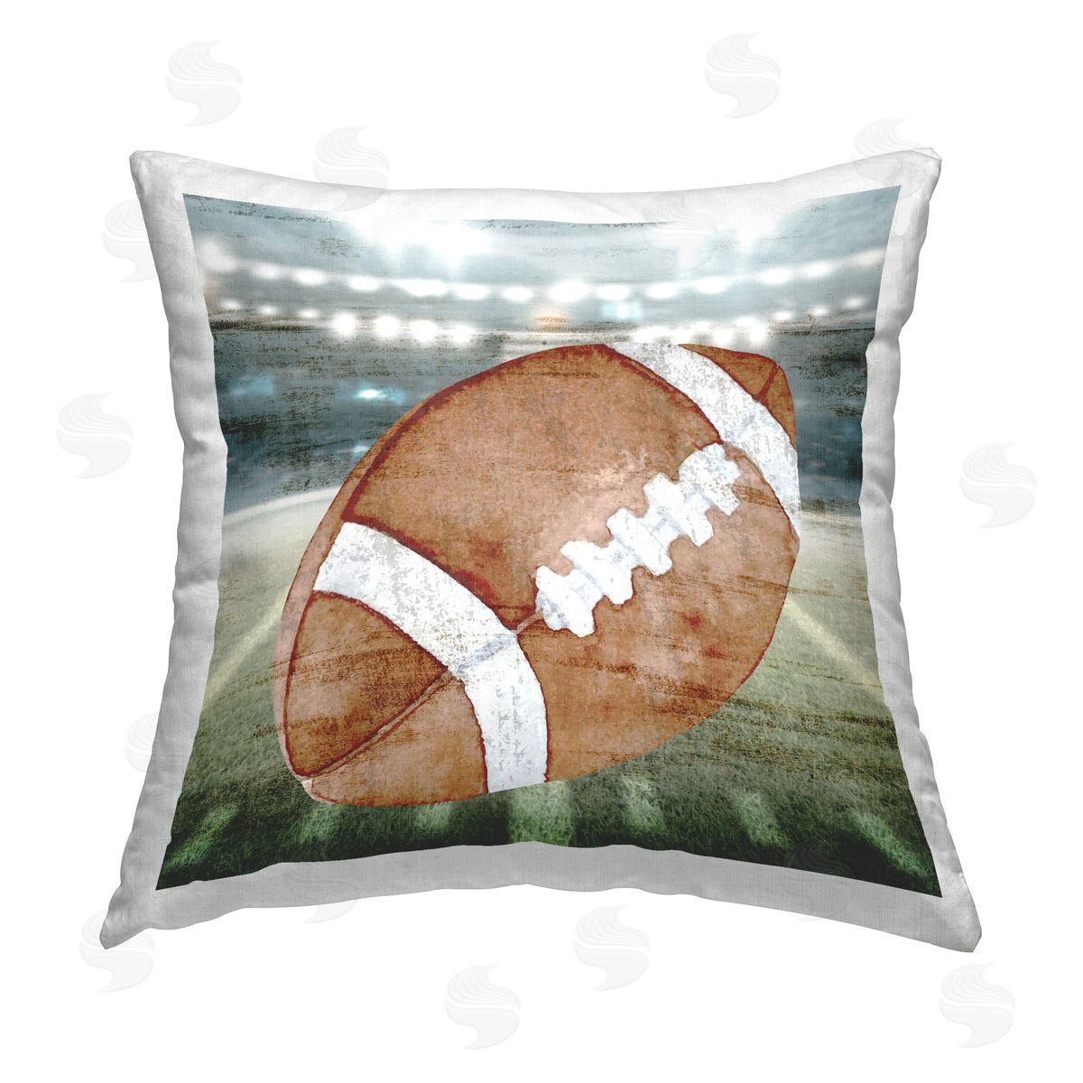 Kim Allen Football On Field Printed Plush Polyester Throw Pillow