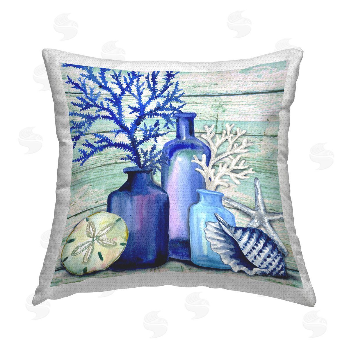 Elena Vladykina Maritime Still Life Outdoor Quick-Dry Polyester Printed Throw Pillow