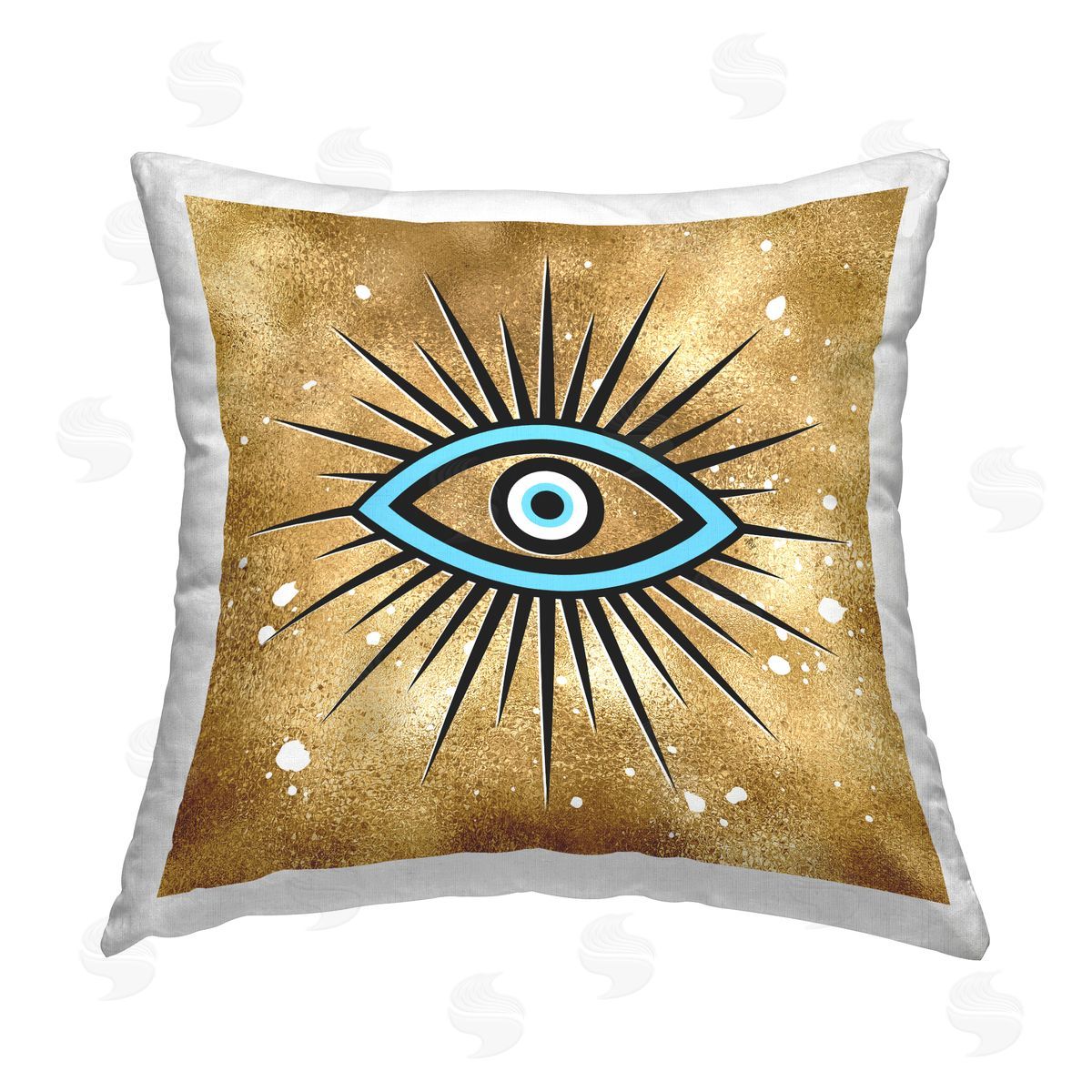 Martina Pavlova Glam Evil Eye Pattern Printed Plush Polyester Throw Pillow