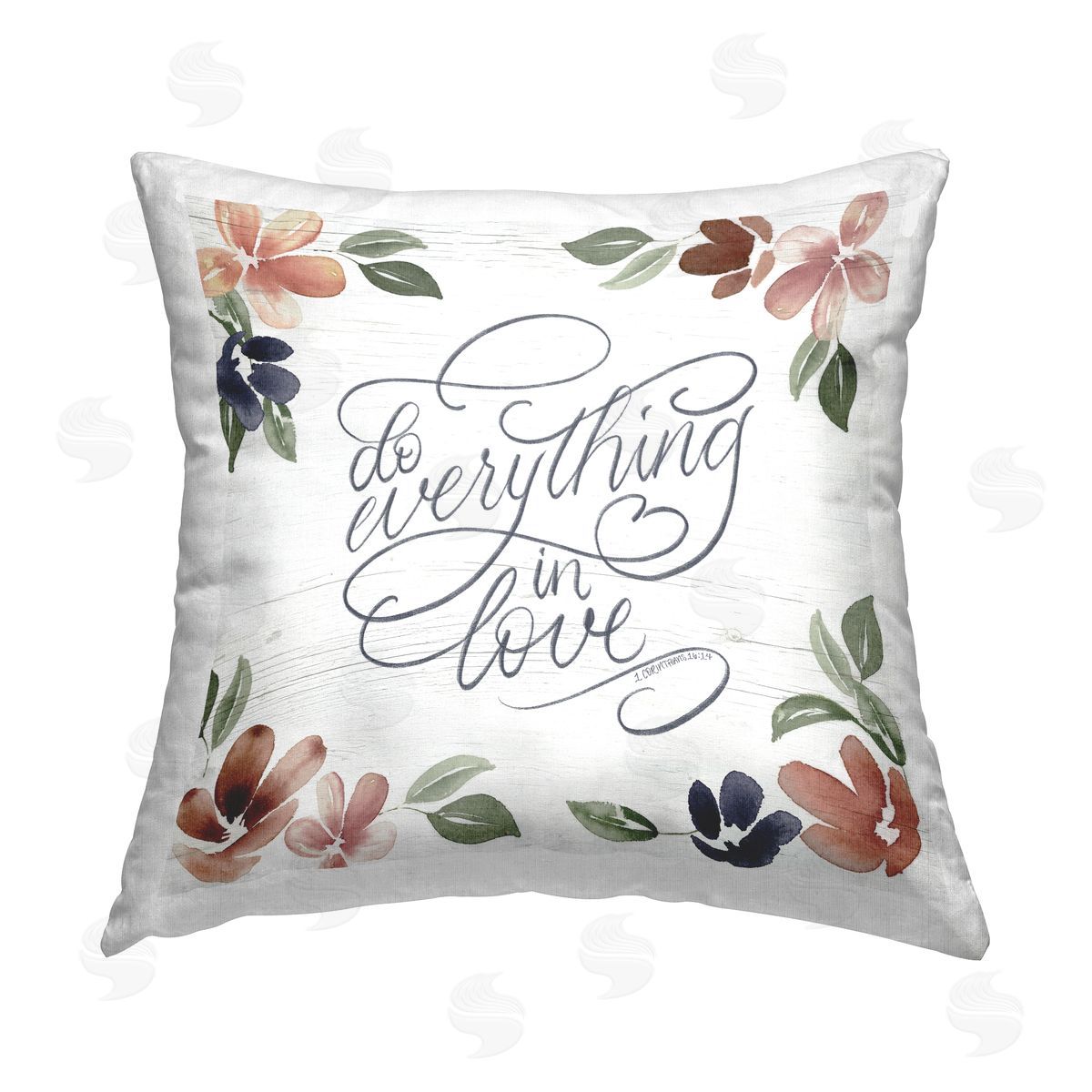 Kristen Brockmon Floral Everything In Love Printed Plush Polyester Throw Pillow