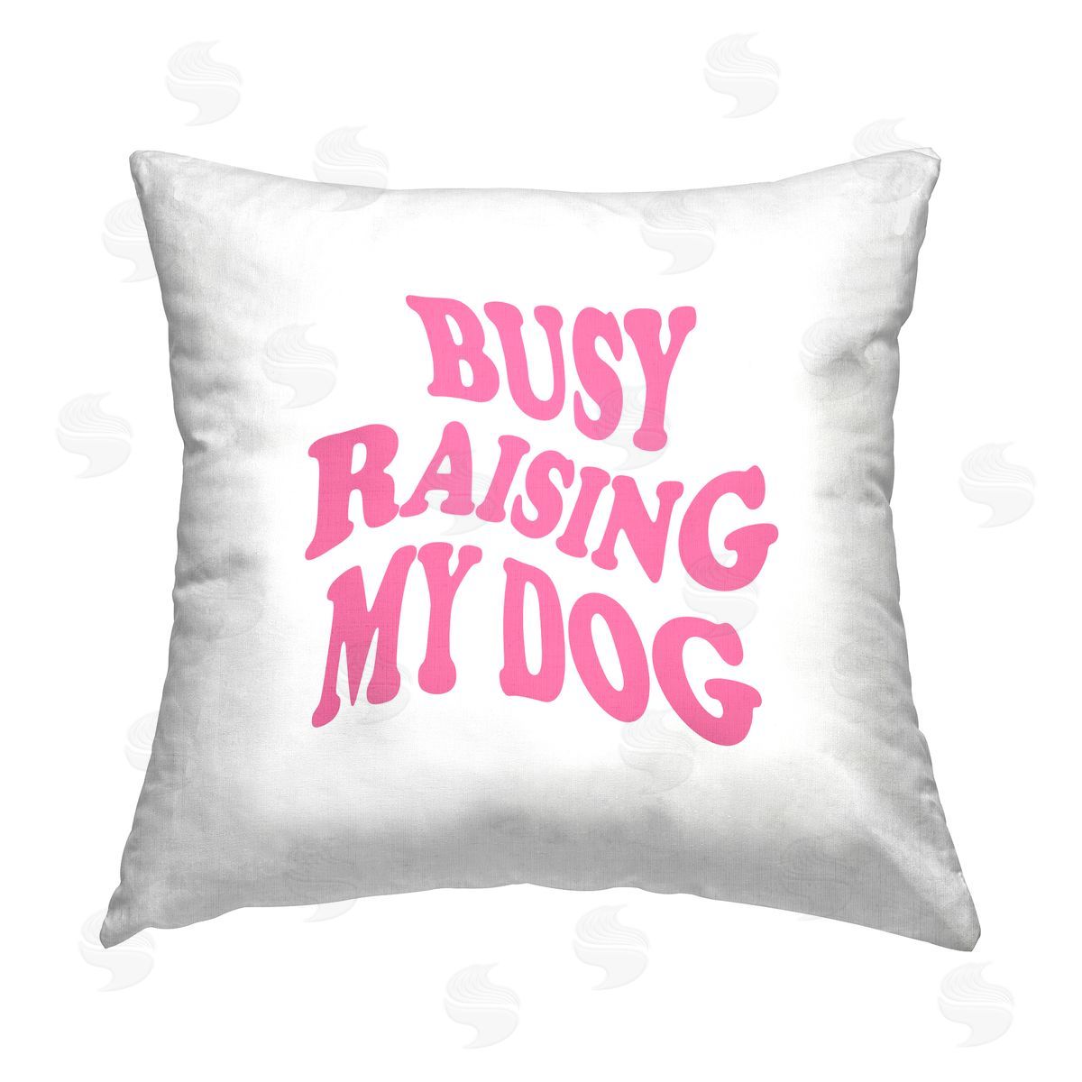 House of Lulu Raising My Dog Saying Printed Plush Polyester Throw Pillow