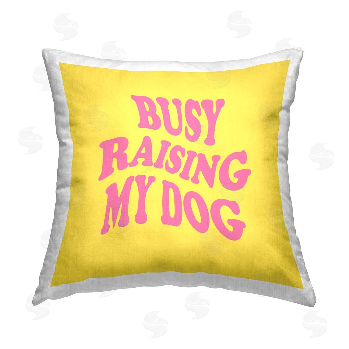 House of Lulu Bold Raising My Dog Printed Plush Polyester Throw Pillow
