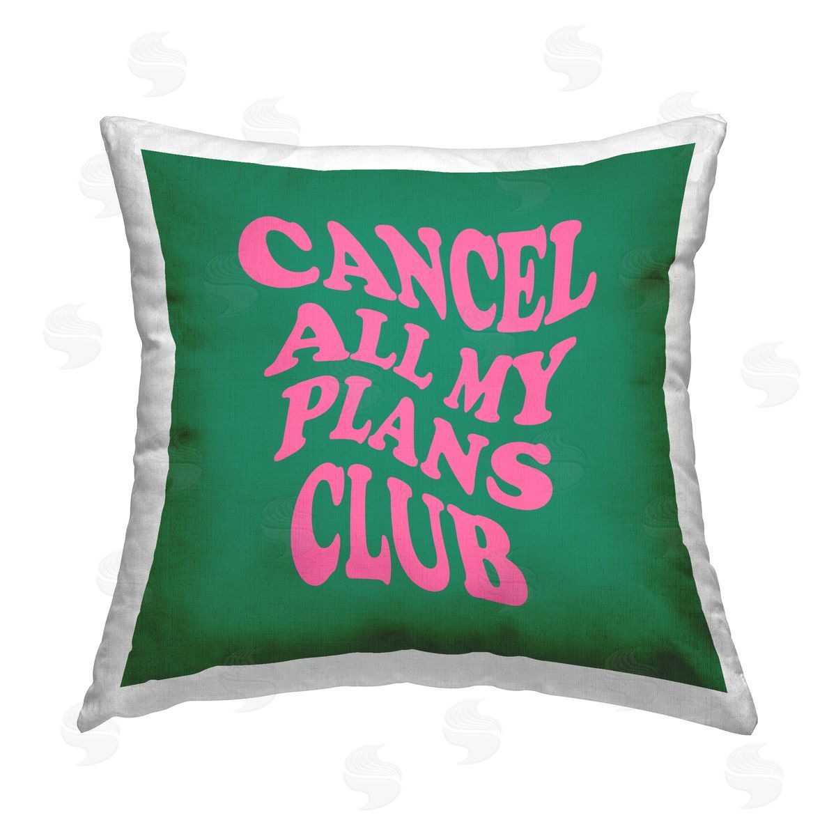 House of Lulu Sassy Cancel Plans Club Printed Plush Polyester Throw Pillow