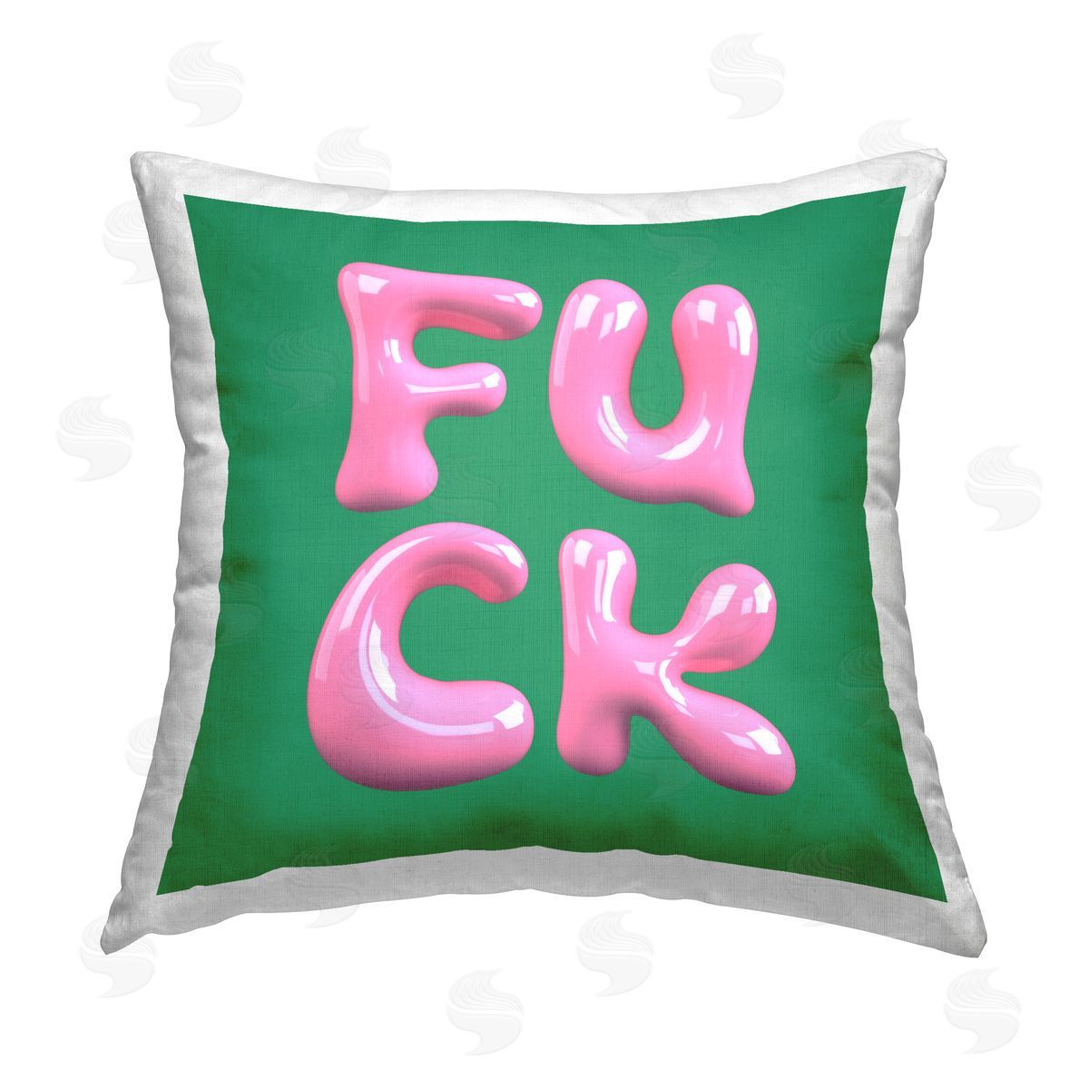 House of Lulu F*ck Bold Typography Printed Plush Polyester Throw Pillow