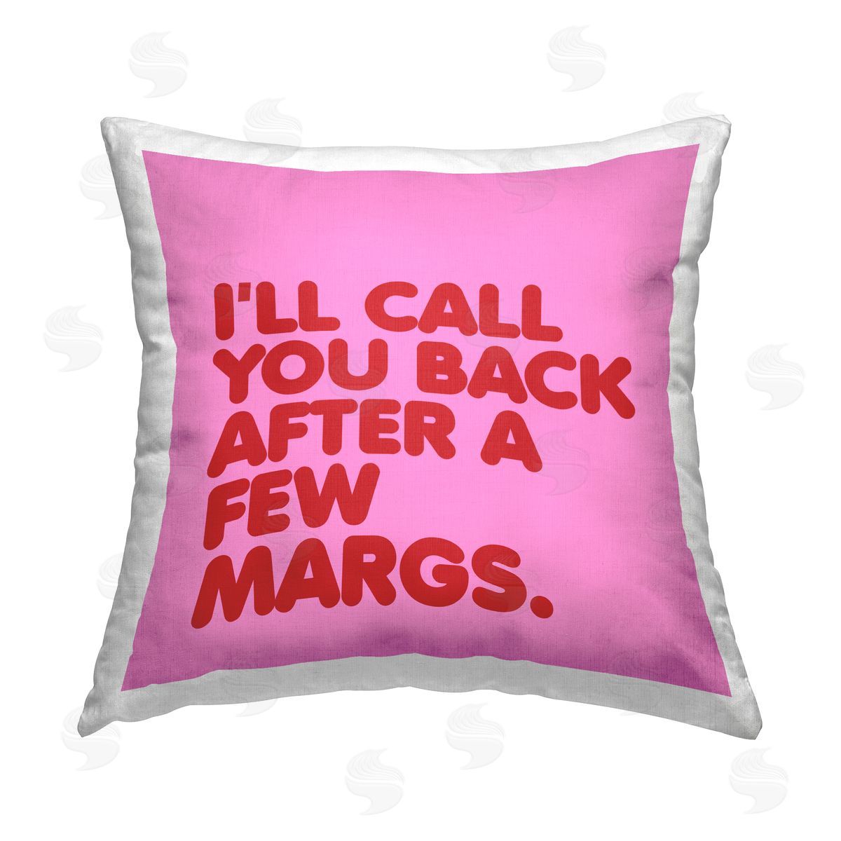 House of Lulu Call You Back Funny Cocktail Printed Plush Polyester Throw Pillow
