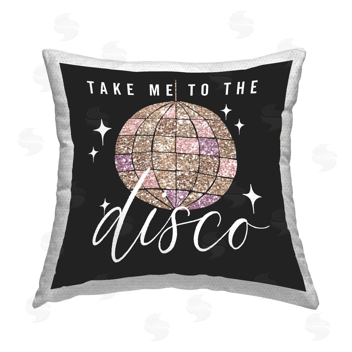 Masey St. Studios Take Me To Disco Pattern Outdoor Quick-Dry Polyester Printed Throw Pillow