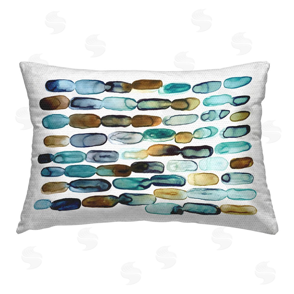 Lisa Nohren Nautical Pebble Pattern Outdoor Quick-Dry Polyester Printed Throw Pillow