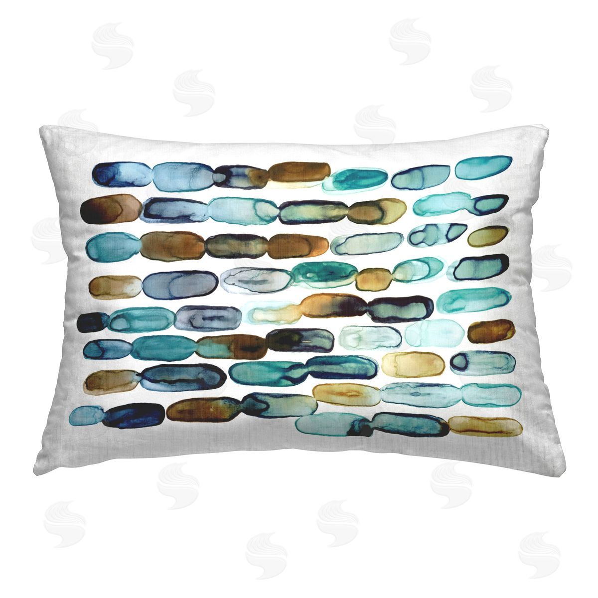 Lisa Nohren Nautical Pebble Pattern Printed Plush Polyester Throw Pillow