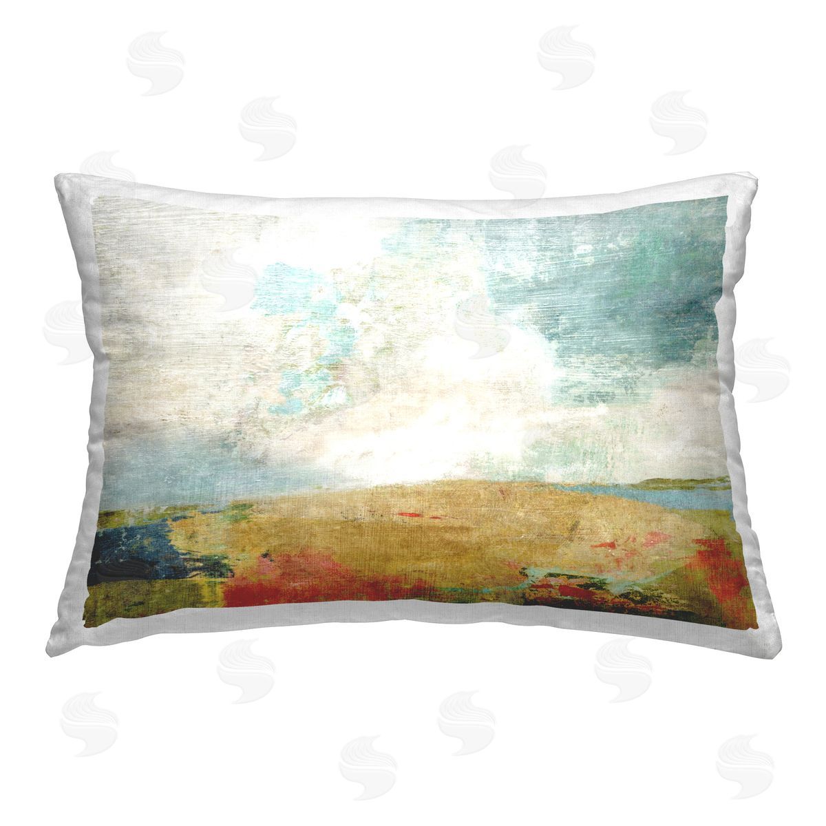 Suzanne Nicoll Weathered Landscape Abstraction Printed Plush Polyester Throw Pillow