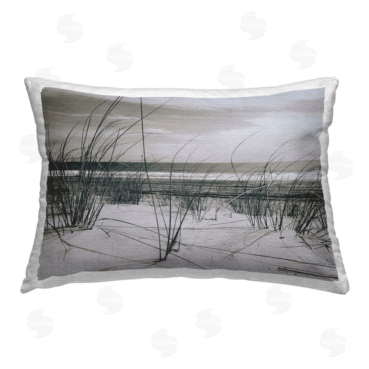 Graffitee Studios Tranquil Beach Reeds Outdoor Quick-Dry Polyester Printed Throw Pillow