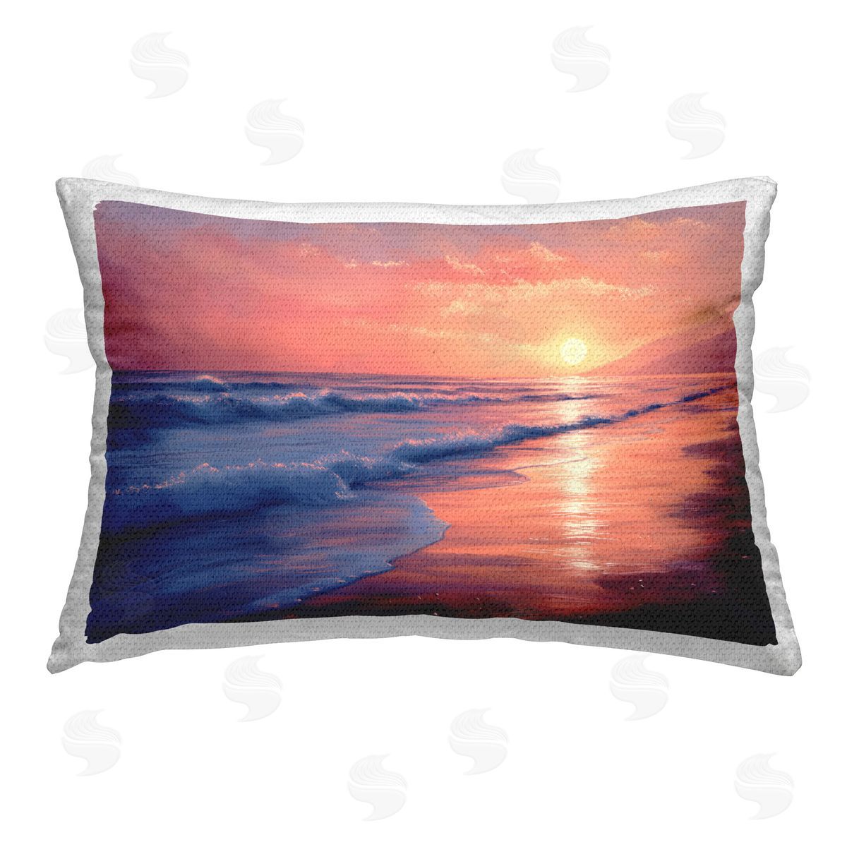 Imagine It Images Sunset Reflection on Shore Outdoor Quick-Dry Polyester Printed Throw Pillow