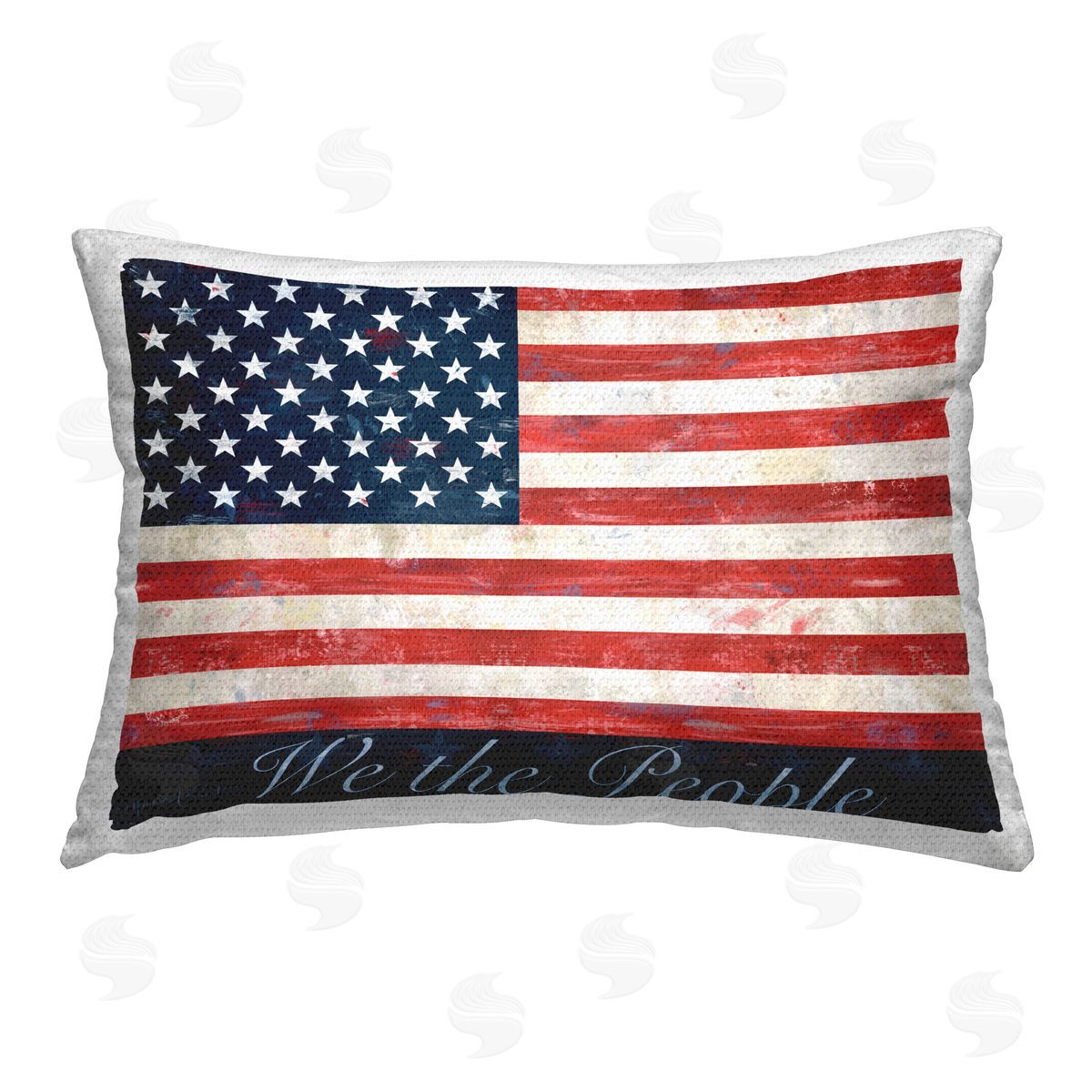 Annie LaPoint We The People Flag Outdoor Quick-Dry Polyester Printed Throw Pillow