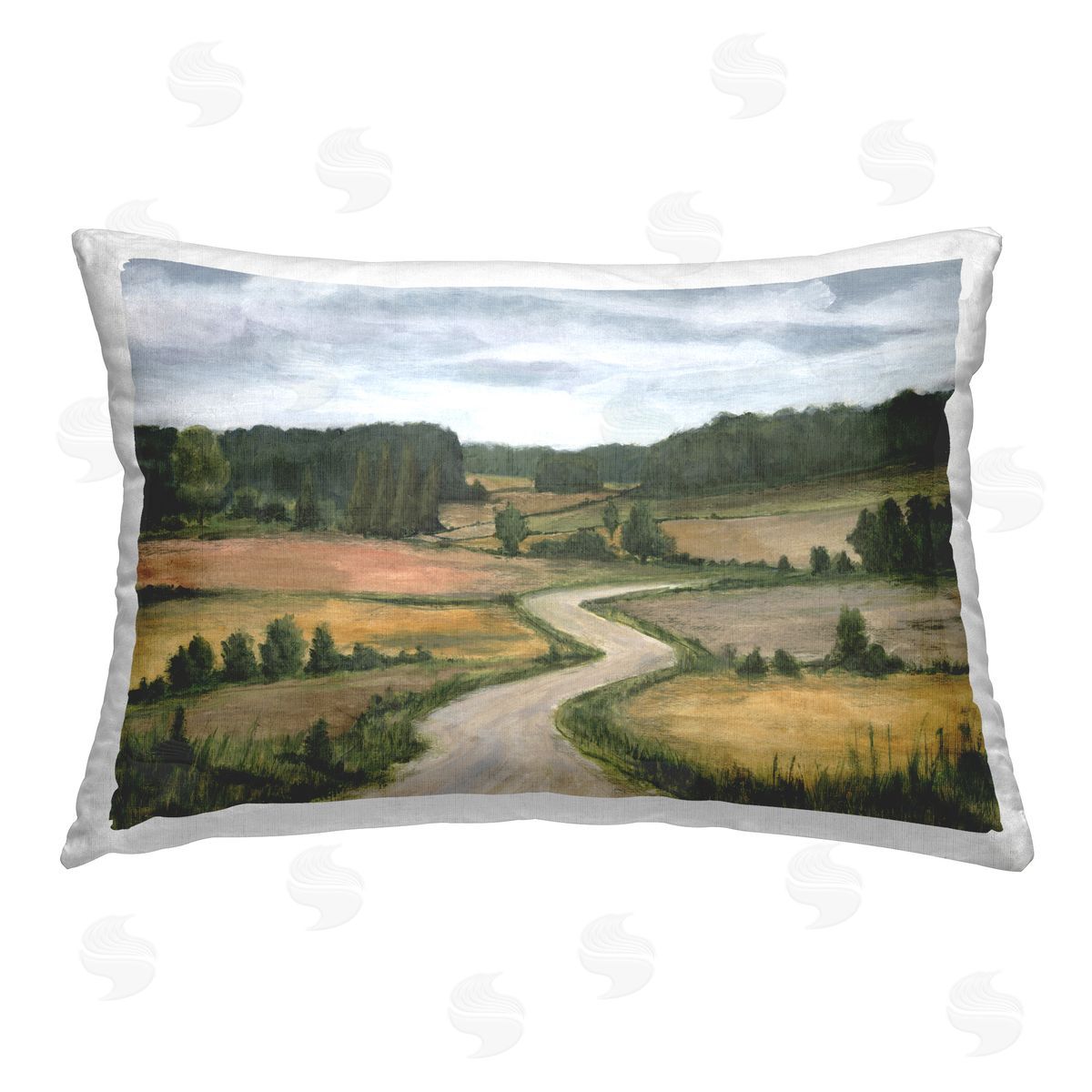 Michael Willett Country Hills Trail Printed Plush Polyester Throw Pillow
