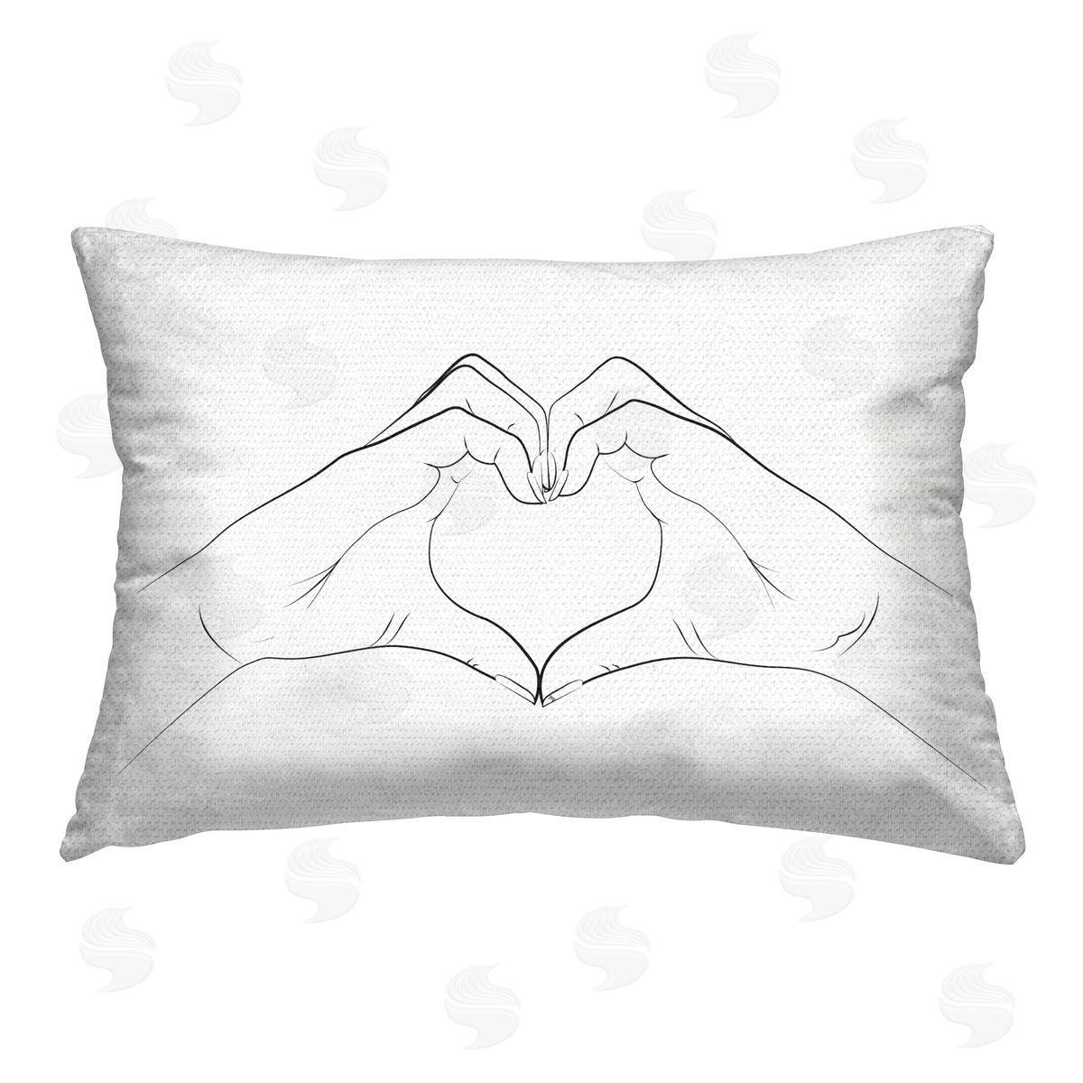 Martina Pavlova Hands Heart Symbol Outdoor Quick-Dry Polyester Printed Throw Pillow