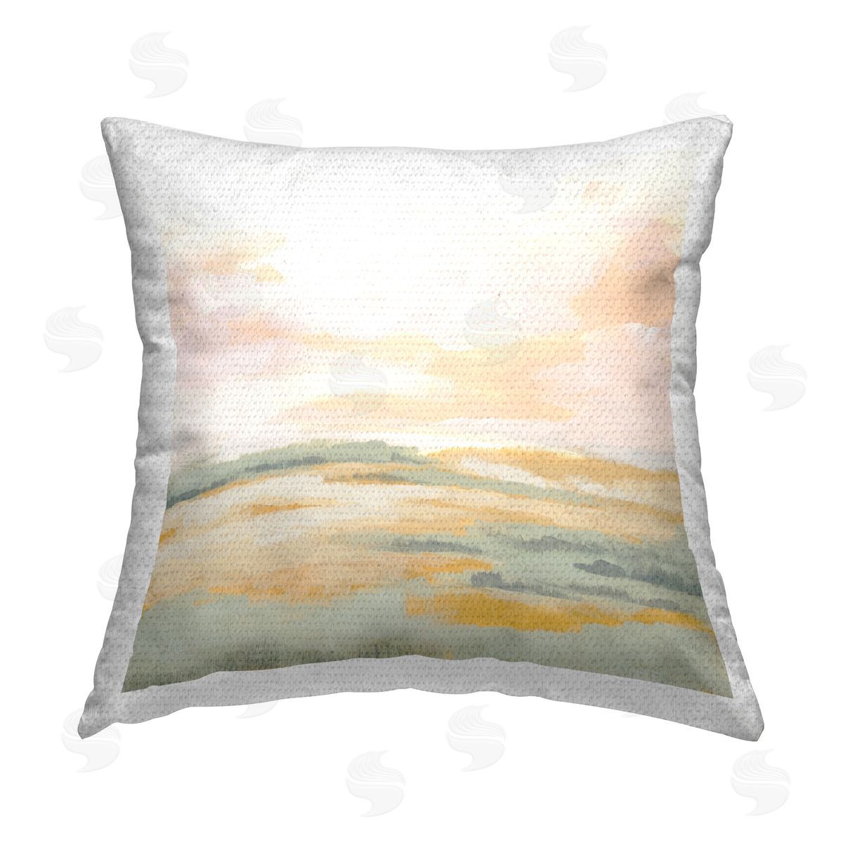 June Erica Vess Pale Muted Landscape Outdoor Quick-Dry Polyester Printed Throw Pillow