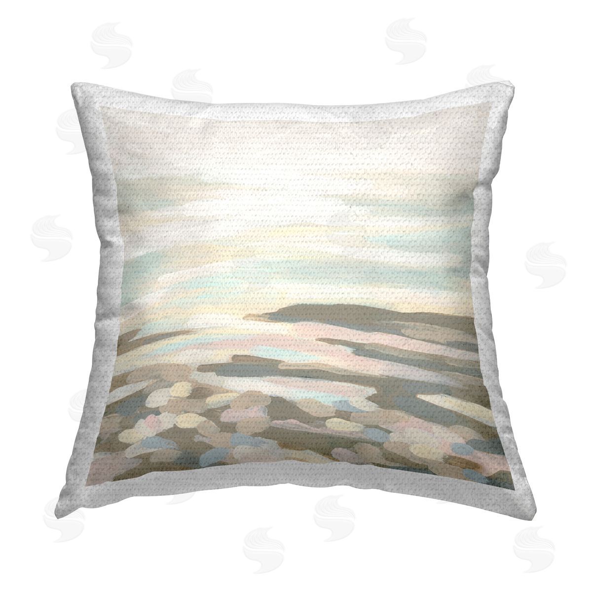 June Erica Vess Flowing Desert Landscape Outdoor Quick-Dry Polyester Printed Throw Pillow