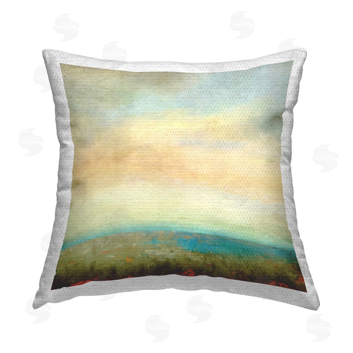 Suzanne Nicoll Distant Water Landscape Outdoor Quick-Dry Polyester Printed Throw Pillow