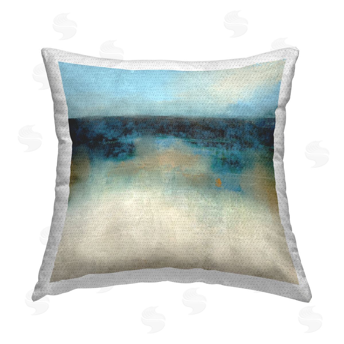 Suzanne Nicoll Foggy Nautical Abstraction Outdoor Quick-Dry Polyester Printed Throw Pillow