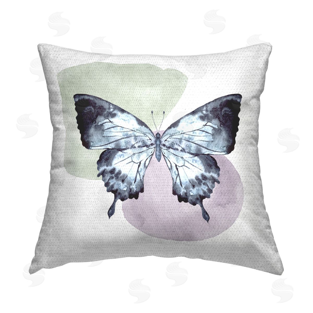 Kim Allen Butterfly on Simple Shapes Outdoor Quick-Dry Polyester Printed Throw Pillow