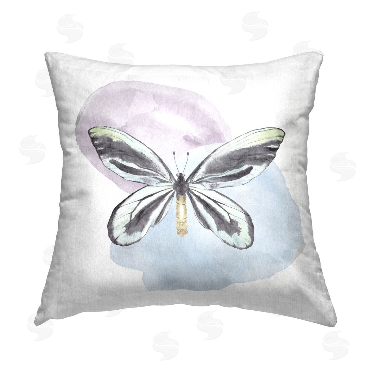 Kim Allen Pastel Dragonfly Shapes Printed Plush Polyester Throw Pillow