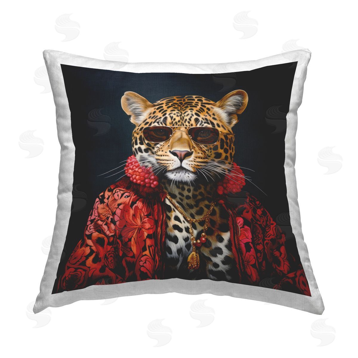 Lazar Studio Stylish Leopard Fashion Printed Plush Polyester Throw Pillow