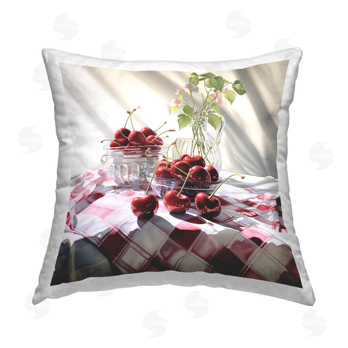 RB Fruits & Florals Still Life Printed Plush Polyester Throw Pillow