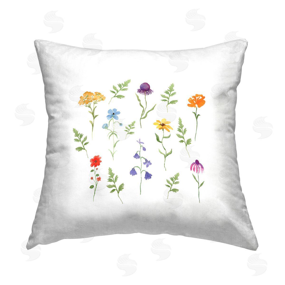Corinne Rose Designs Simple Forest Herbs Printed Plush Polyester Throw Pillow