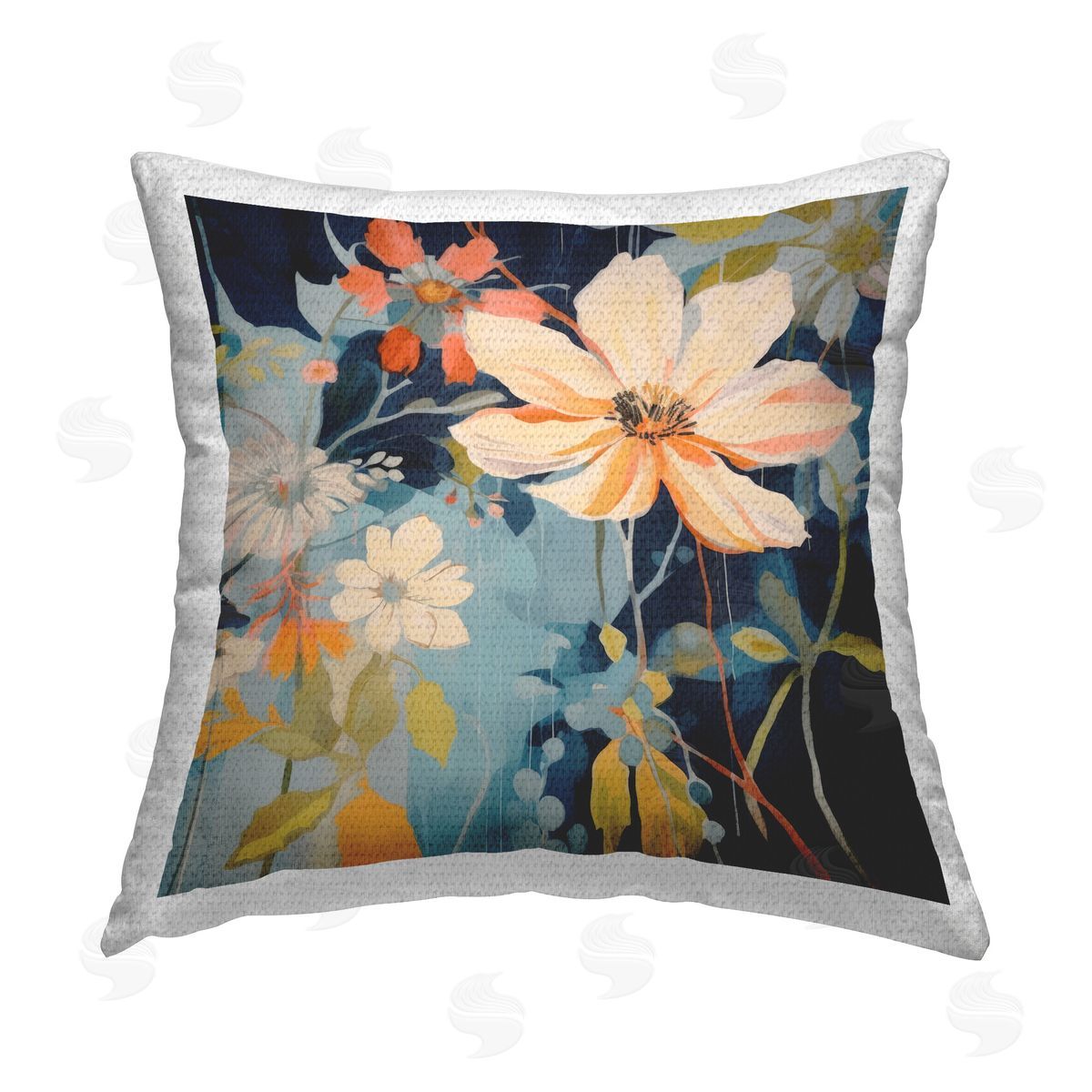 Lazar Studio Floral Flux Collage Outdoor Quick-Dry Polyester Printed Throw Pillow
